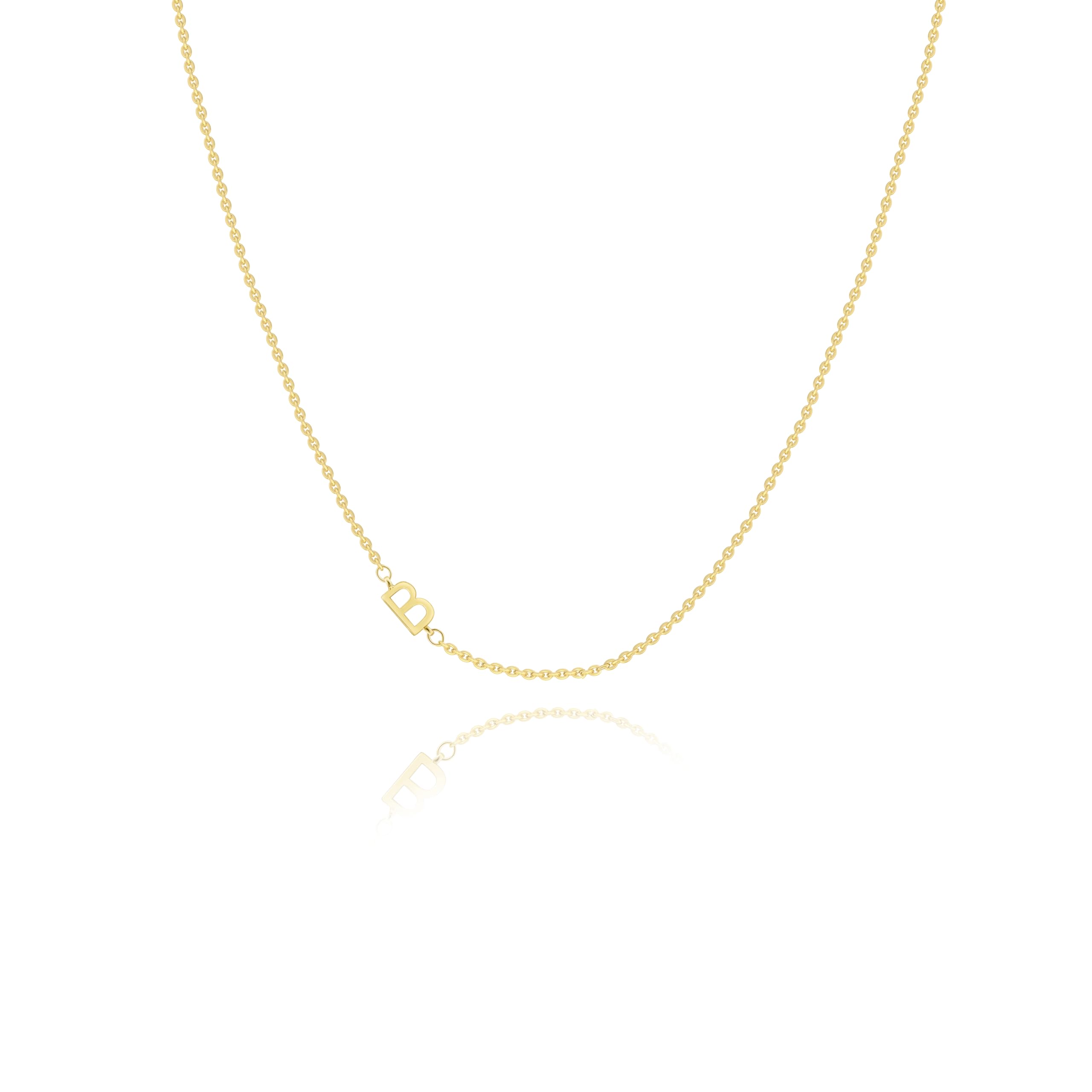 Initial Necklaces for Women, Dainty Gold Letter Necklace 14k Gold Plated Sideways Initial Necklace Cute Name Simple Choker Necklaces for Women Trendy Jewelry Gifts