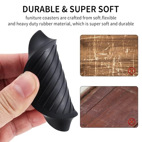 8 PcsFurniture Gripper Pads, 2" Furniture Caster Cups - Image 3