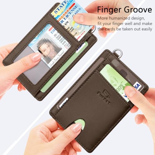 Image of FurArt Slim Minimalist Wallet RFID Credit Card Holder for Men | slim minimalist compact rfid id window thin