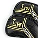 Craftsman Golf Black Pu Leather Iron Head Covers Headcover Set with Colorful No. (5 Fit Callaway, Ping, Taylormade, Cobra, Mizuno, Etc.