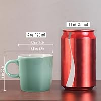 Vista 6 de homEdge Mini Taza de Espresso de Porcelana, 4 Onzas / 120 ml Pequeñas Tazas de Café Cerámicas Demitasse para Espresso, Té - Juego de 6, Turquesa
