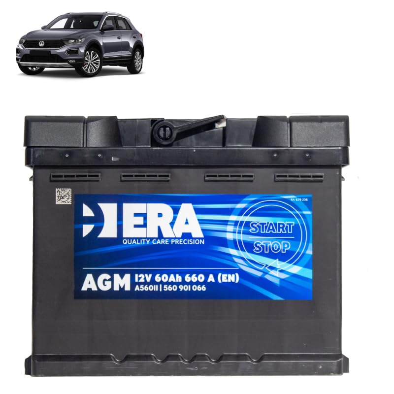Batteria 60Ah A.G.M. per Volkswagen T-ROC 1.5 TSI benzina 2017+