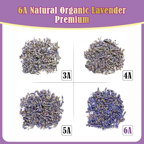 Image of Dried Lavender Flowers for Home Fragrance Sachets Grade Dried Lavender Flowers for Tea, Baking, Lemonade, Baths, Wedding Decoration, Fresh Fragrance 2 Pack