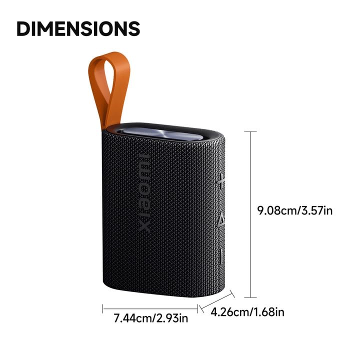 Xiaomi Mini Bluetooth Speaker Bluetooth 5.4, Wireless Blue Tooth Speaker IP67 Waterproof with 10 Hours Playback Time, Supports TWS Connection, Black