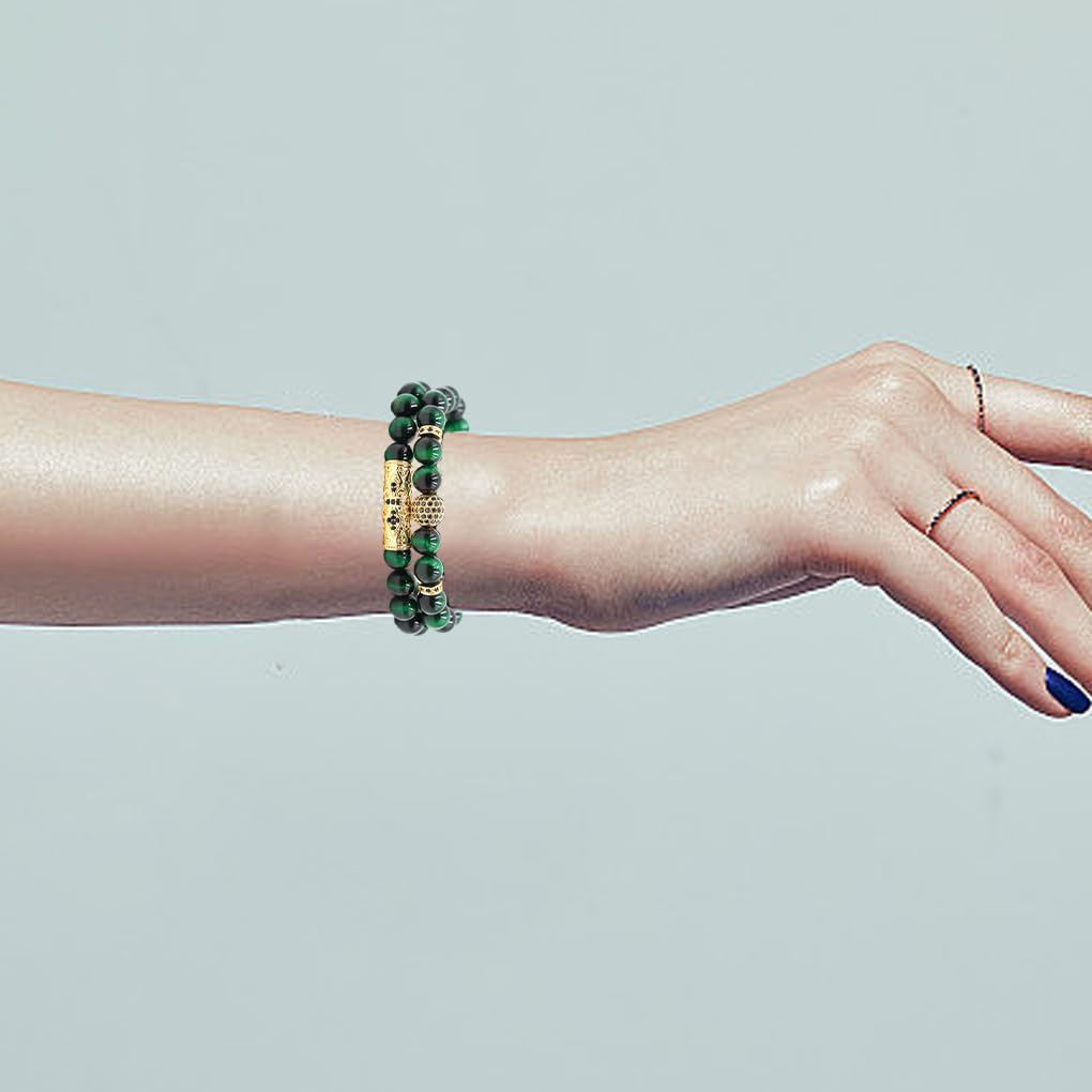 20 Set di Bracciale alla Moda da 2 Pezzi per Donna Bracciale Fatto a Mano per Un Look per Unico Bracciale Fatto a Mano in Rame Regali di Lusso per Uomo 4