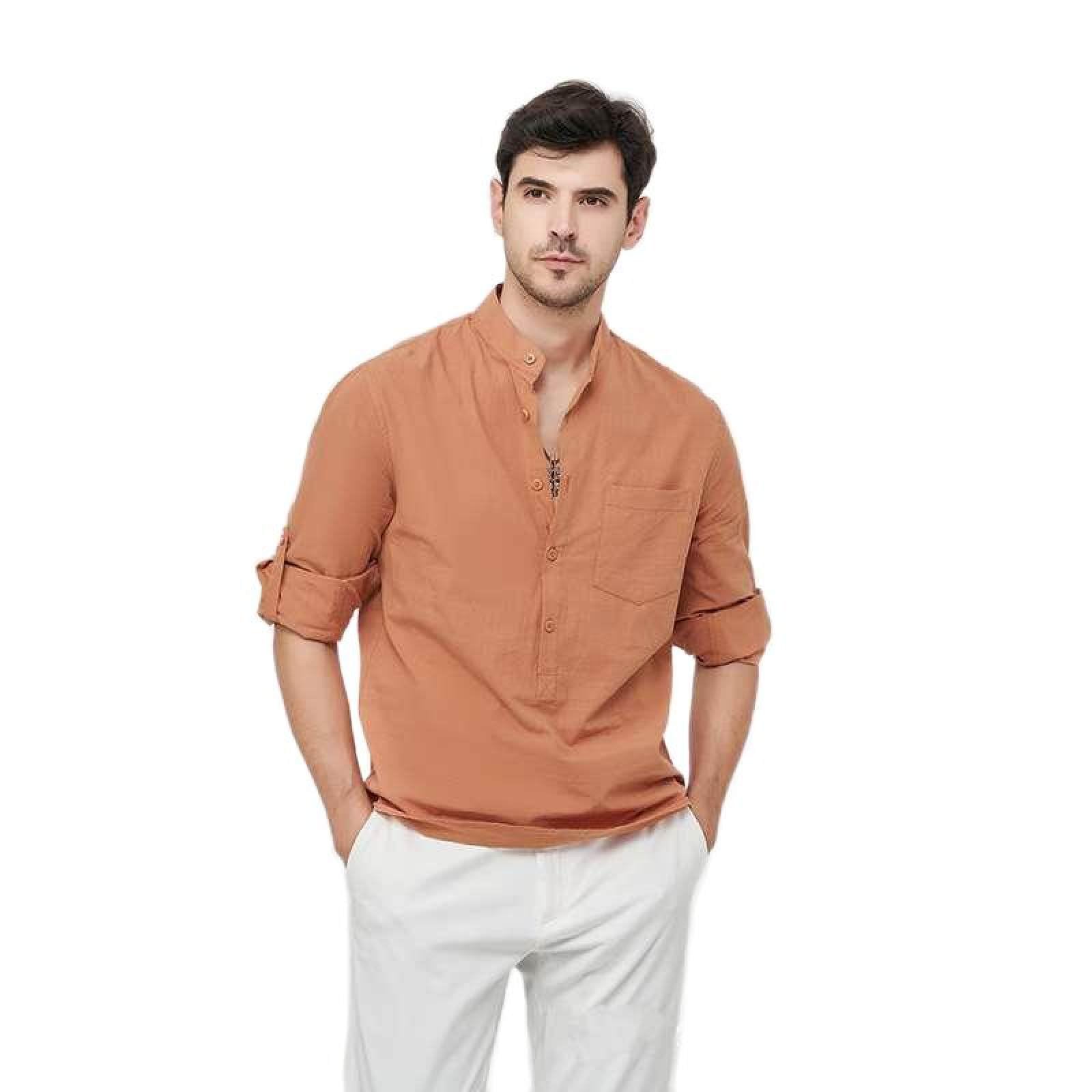 Chemises amples à manches longues en coton doux anti-transpiration