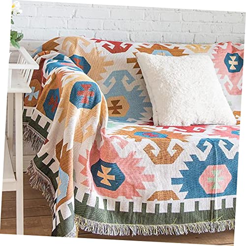 Couverture à pompons coton douce plaid canapé fauteuil salon maison - 4