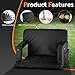 Leanandrio Heated Stadium Seats for Bleachers, Heated Bleacher Seat with Backrest, Folding Stadium Seat Bleacher Chair with Armrests, Portable Stadium Chairs for Outdoor Sport Events