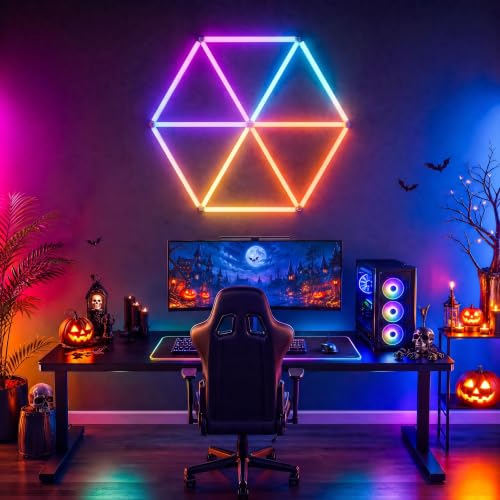 RGB Hexagon Lights - Music Sync & Remote Control & 358+ Color Changing Honeycomb Lights for Garage, Gaming Room, Gym, Bar, Ceiling, Basement, Party Decoration - image 1