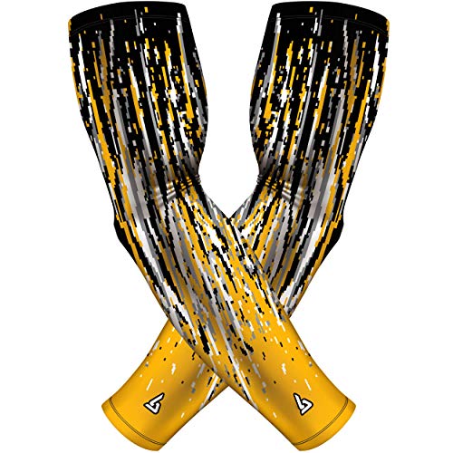 Image of B-Driven Sports Pro-Fit Compression Arm Sleeves - 1-Pair, 30+ Designs, Adult /Youth Sizes, for Athletic and General Purpose Use.