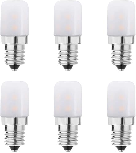 Miniatura 1 de Bombillas LED E12 para secadora, refrigerador, dispensador de agua, bombilla nocturna, bombillas de base de candelabro C7, 120 V, 2 W, blanco frío,
