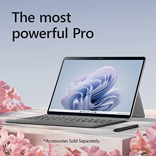Image of Microsoft QKI-00001 Surface Pro 9 13 inch Touch Tablet, Intel i7, 16GB /1TB, Platinum Bundle Surface Pro Keyboard, Surface Slim Pen 2 and 2 YR CPS Enhanced Protection Pack