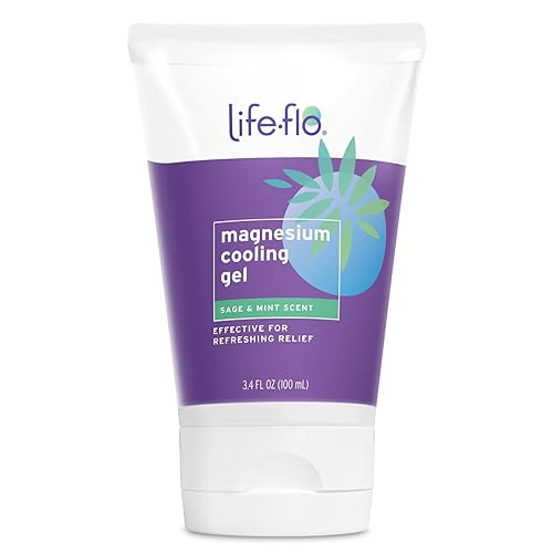 Life-flo Gel refrescante de magnesio, loción refrescante de magnesio para mujeres enfría instantáneamente los sofocos, calma y restaura con cloruro