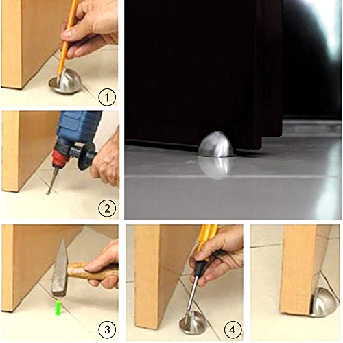 SHiZAK 4 fermaporta in acciaio inox, a forma di