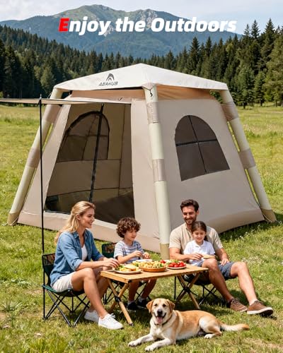 Carpa inflable para camping Abahub con bomba manual y toldo miniatura 6