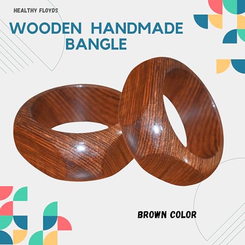Image of Handmade Wooden Bangles for Women | Natural Wood Jewelry | Stylish Artisan Design | Ideal Christmas Gift for Her.
