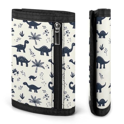 Cute Dinosaur Plants Print Wallet for Men, 8 Credit Card Holder Slim Minimalist Front Pocket Small Mens Bifold Wallets2