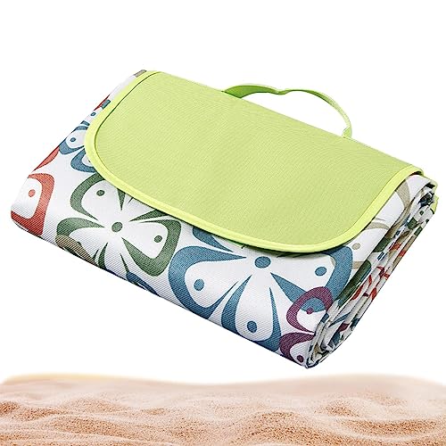 Juzinqu Picknickdecke Wasserdicht | Picknick Decke Faltbar | Sanddichte Outdoor Stranddecke in 3 Größen mit Tragegriff | Tragbare Picknickdecken, Matten für Camping, Reisen, Wandern – Bild 4
