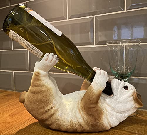 G&H Decor - Charming Bulldog Gifts - Humorous Dog Wine Bottle Holder for Women - Mum & Dog Owners - 29cm Resin Animals - Image 3