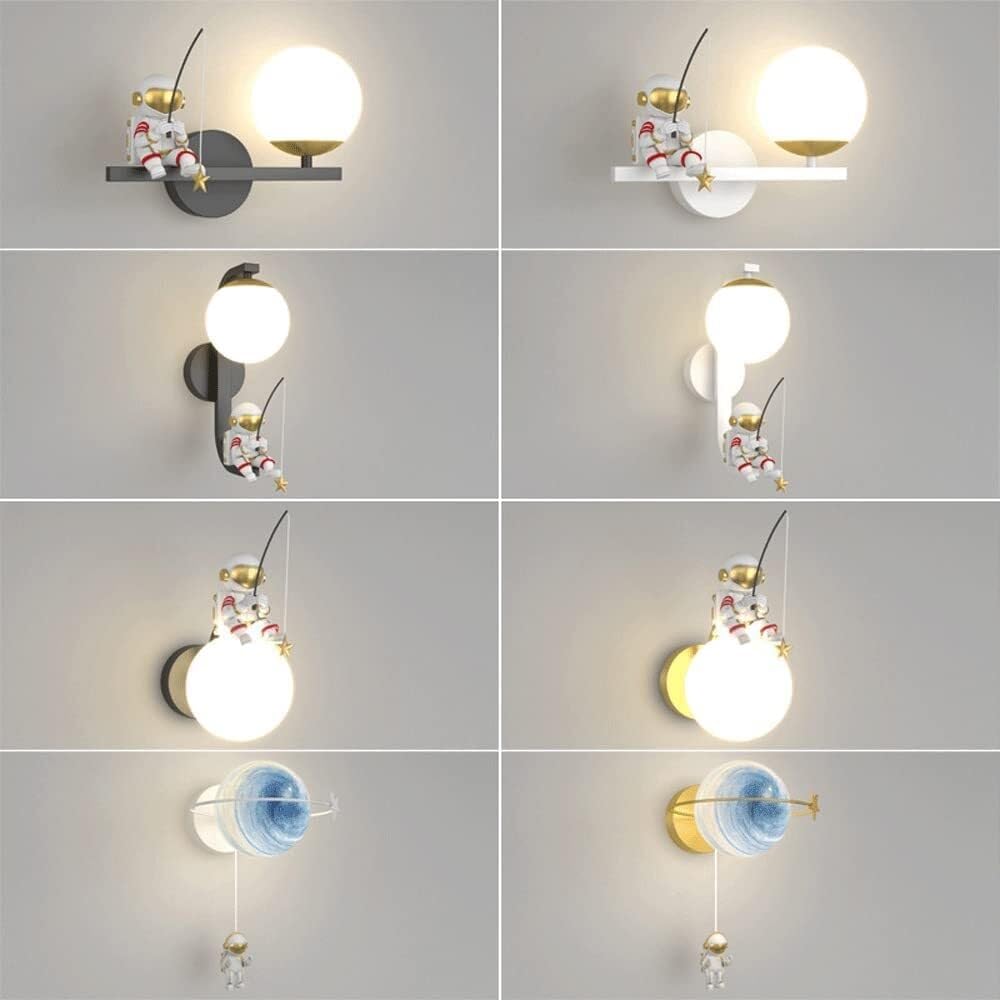Applique da Parete Lampada da Parete a Forma di Luna per Camera da Letto Lampada da Parete a LED dimmerabile da 5 W Lampada da Parete a Forma di Luna 3D Lampada da Parete Bianca e