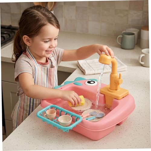 Évier De Jeu Avec Eau Courante – Robinet électrique, Circulation D’eau, Compartiment étanche – En Plastique ABS Blanc – Dès 3 Ans (piles Non Incluses)