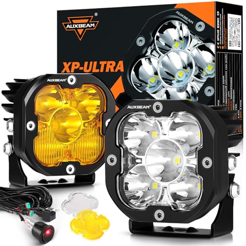 Auxbeam XP-Ultra 3" 80W LED Pods: White/Amber