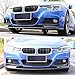 XPHAZZ Carbon Fiber Pattern F30 Front Lip Compatible with (2012-2018) 3-Series F30 Sedan with M-Sport Bumper Model ABS Gloss Black Bumper Splitter