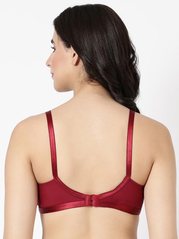 Image of BLOSSOM Women's Single Layered Full Coverage Non Wired Non Padded 100% Woven Cotton Everyday Bra Plus Size Bra