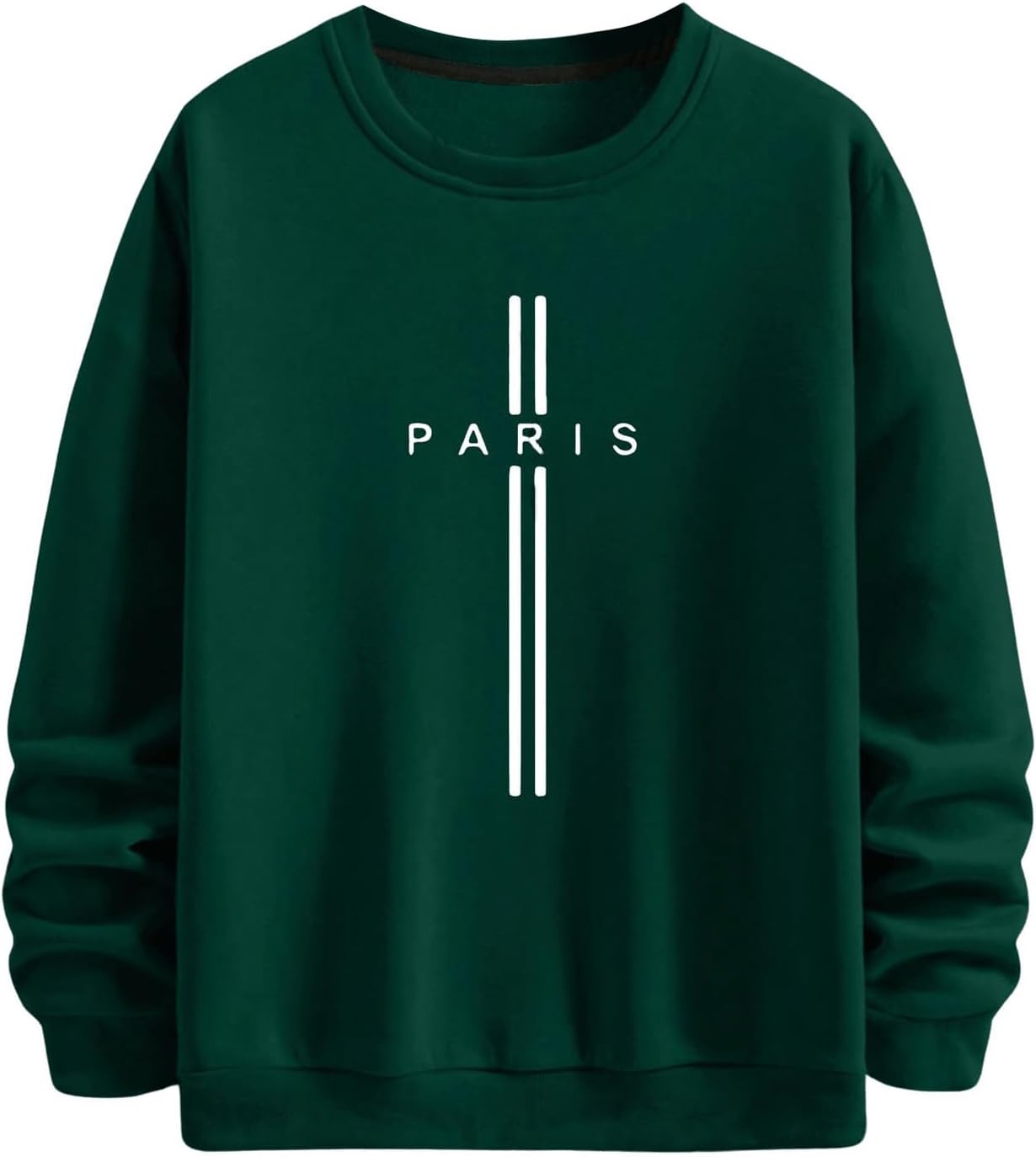 SOLY HUX Sweatshirts for Men Letter Print Long Sleeve Crew Neck Casual Pullover Tops