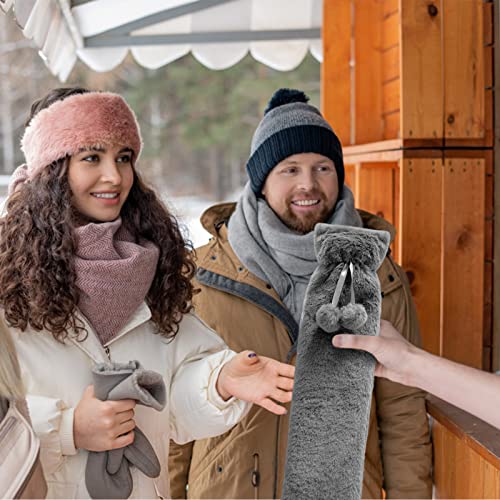 Wärmflasche Jsdoin Jsdoin Extra Lange Heißwasserflasche mit Super Weichem Fleece Gemütliche Abdeckung 72CM Große Heißwasserflasche Hand Füße Wärmer, Nacken und Schultern Schmerzlinderung