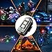 SS VISION 12Pcs Wireless LED Strobe Lights, 8 Colors 10 Flash Modes USB Charging, High Brightness Waterproof Anti-Collision Led Flashing Emergency Warning Light for Car Drone