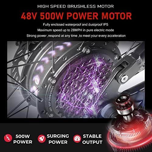 Electric Mountain Bikes For Adults，Peak 750W Bafang Motor, 27.5'' Electric Bicycle, Hydraulic Brakes, 13Ah Ebike Moped Cycle, Full Suspension E-Mtb, 9-Speed Gears (Black Bf Motor) #TOP1