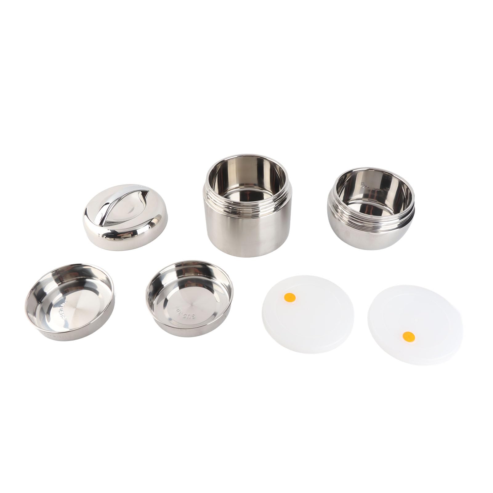 Contenedor térmico de alimentos de acero inoxidable de 1,5 l, con aislamiento multicapa, cubierta de sellado a prueba de derrames para trabajo, viaje, Picnic (Modelo ordinario color verdadero 1.5L)