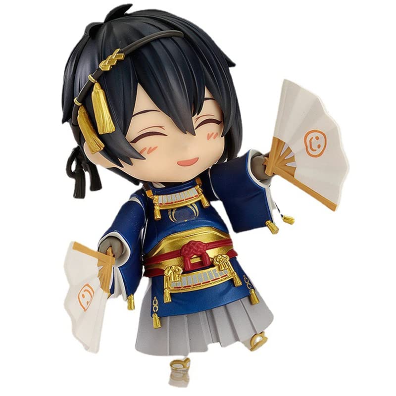 EamilyTouken Ranbu Online Action Figure, 10 cm Q Version of Nendoroid Mikazuki Munechika Nendoroid Anime Figures Toy Desktop Decoration Gift for Kids