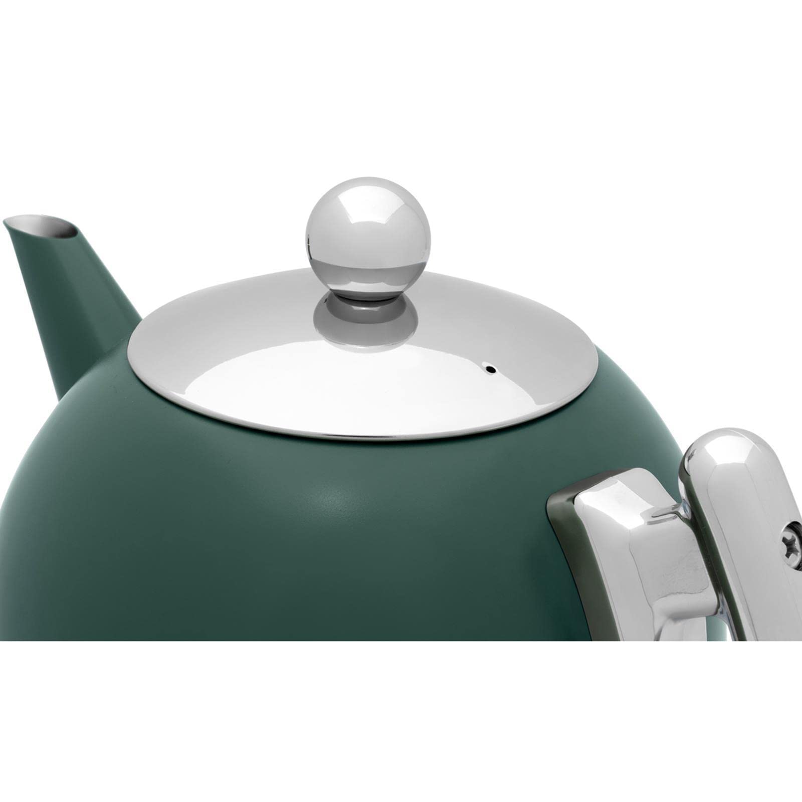 Bredemeijer große doppelwandige Teekanne 1.2 Liter - grüne Edelstahl Kanne & Tee-Filter-Sieb-Aufsatz - ideal für losen Tee