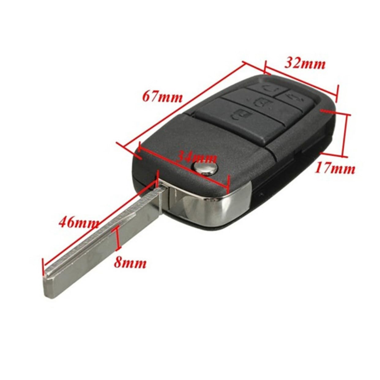 Gatuida 3 Piezas 4 +1 Llavero Carcasa Llave + Botones Estuche Plegable para Llaves Carcasa Llave Control Remoto g8