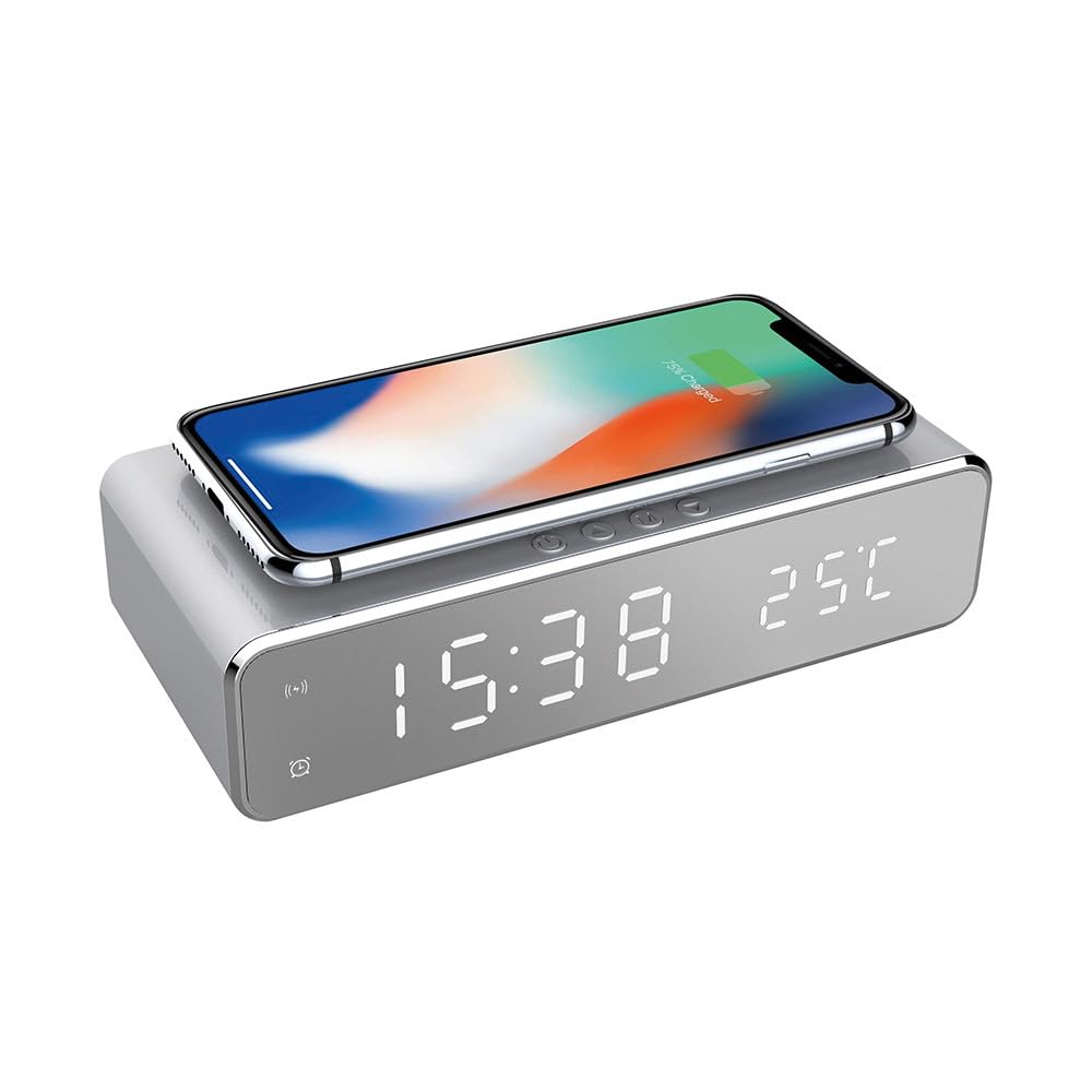 #Winning Silver Red5 Wireless Charging Alarm Clock