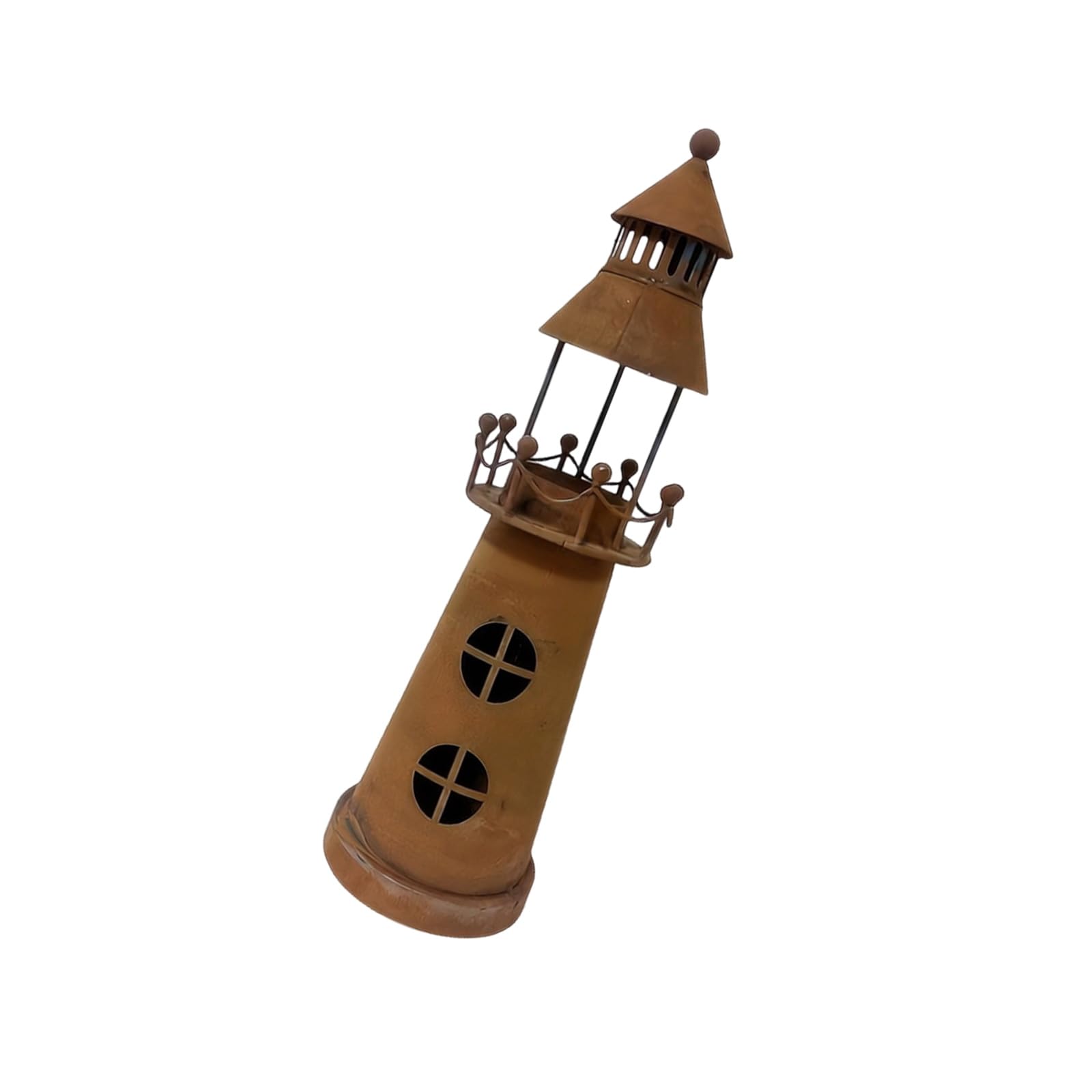 Zxfdsfdbnm Unique Rusty Lighthouse Shape Stand Farmhouses Antique Finish Tealight Holders for Home Decoration Piece Lighthouse Candleholder