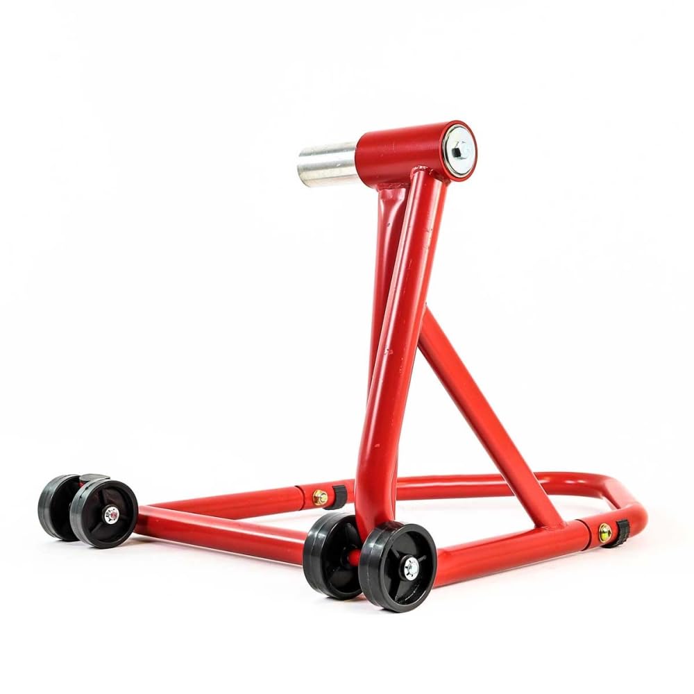 Béquille d'atelier Arriere monobras pour Levage Moto Triumph Tiger Sport Sprint Dayton 955 T595 Speed Triple 97-20/ KTM 1290 SP GT/R 14-23 en axe 27.5mm - Rouge