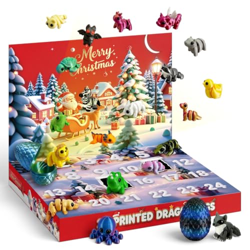 2026 Advent Calendar for Kids: Countdown Calendar 24 Days 24 3d-Printed-Eggs with 3d-Animals Toys, Gifts for Kids Boys Girls - image 1