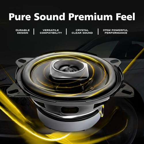 Image of Audio Wheels 4 inch Thunder Legend Car Speaker - 80W RMS, 375W Max | 26mm Voice Coil | Deep Bass | Rubber Edge PP Cone | 4Ω Impedance | High-Performance Sound Upgrade.