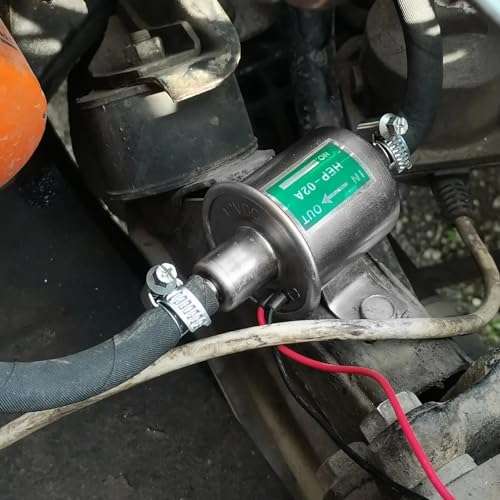Image of Electric Fuel Pump 12V Universal Low Pressure 12 Volt Transfer Inline Fuel Pump for Lawn Mower Carburetor Motorcycle ATV Trucks Boats Gas Diesel Engine 3-6PSI HEP-02A