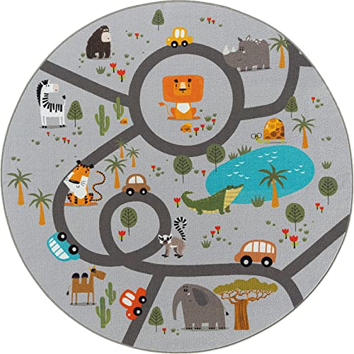 the carpet Happy Life Kinderzimmer, Kinderteppich, Spielteppich, Waschbar, Straßenteppich, Straße,...