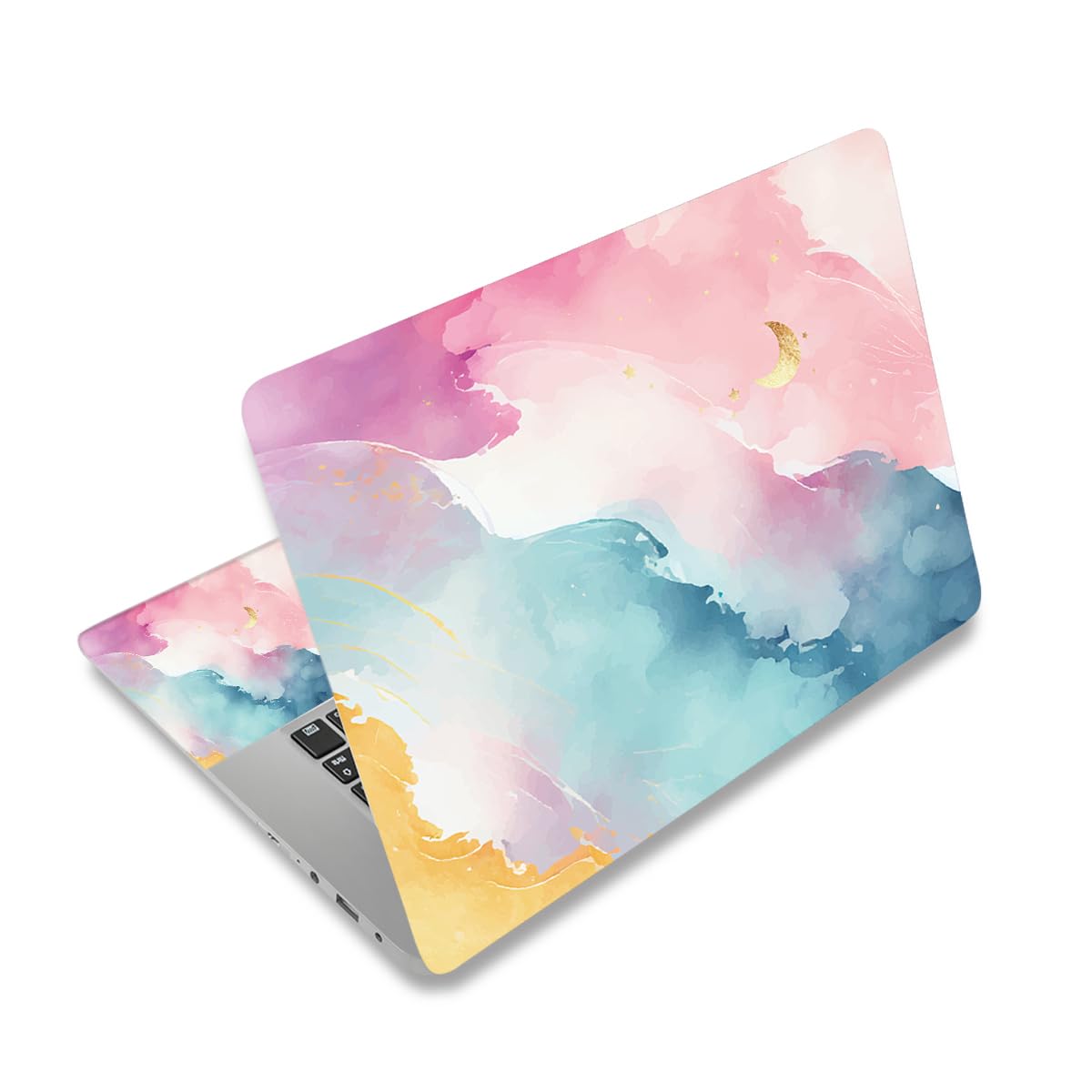 ARTSO 12 13 14 15 15.4 15.6 Inches Laptop Skin Sticker Decal Universal Netbook Skin Sticker Reusable Soft Notebook Art Protector Cover Decal, Pink