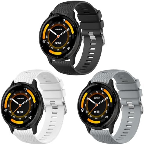 Correa deportiva de silicona negra 22mm para Garmin