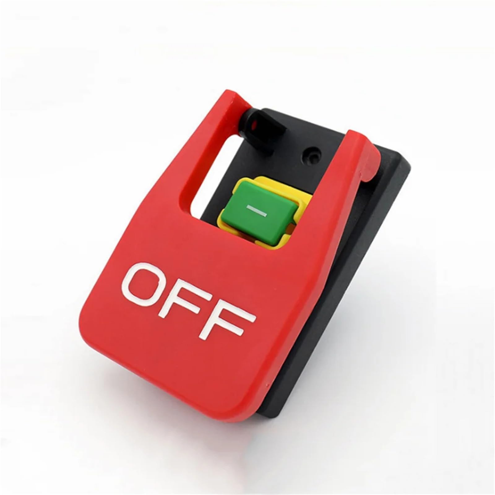 Interruptor pulsador de parada de emergencia con tapa roja de encendido y apagado, 16 A, protección contra apagado/subtensión, interruptor de arranque electromagnético