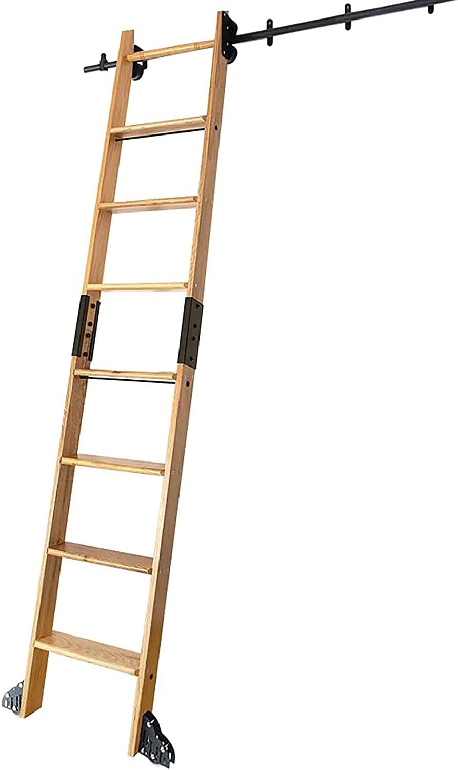 Kit de matériel pour échelle coulissante rail d'échelle mobile en tube rond acier pour maison intérieur