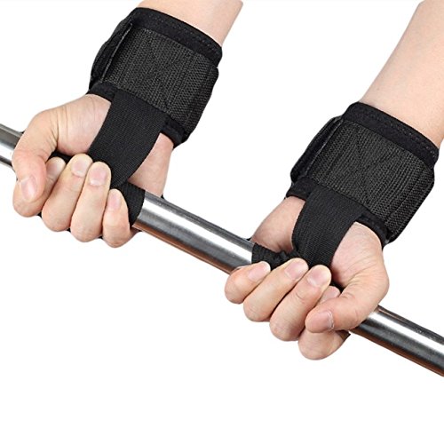 High-Strength Ribbon, SBR Foam Pads Weight Lifting Wrist Gloves Straps Gym Barbell Dumbbell Wrist Support Wraps (Black) (B0745G3N76) Amazon Price History, Amazon Price Tracker