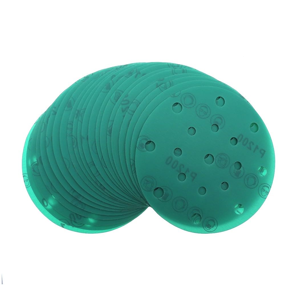 20Pcs Sandpaper 6 Inch 17 Holes 60-2000 Grit Hook & Loop Sanding Disc 150mm Woodworking, Automotive,1000