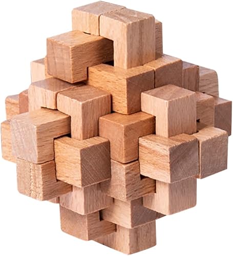 Juego de rompecabezas de bloqueo de madera, juego de rompecabezas de bloqueo de bloqueo de cerebro, juguete de prueba de inteligencia, rompecabezas